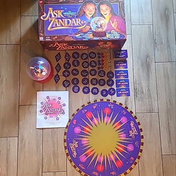 Vintage Milton Bradley Ask Zandar Board Game 1992 WORKS...